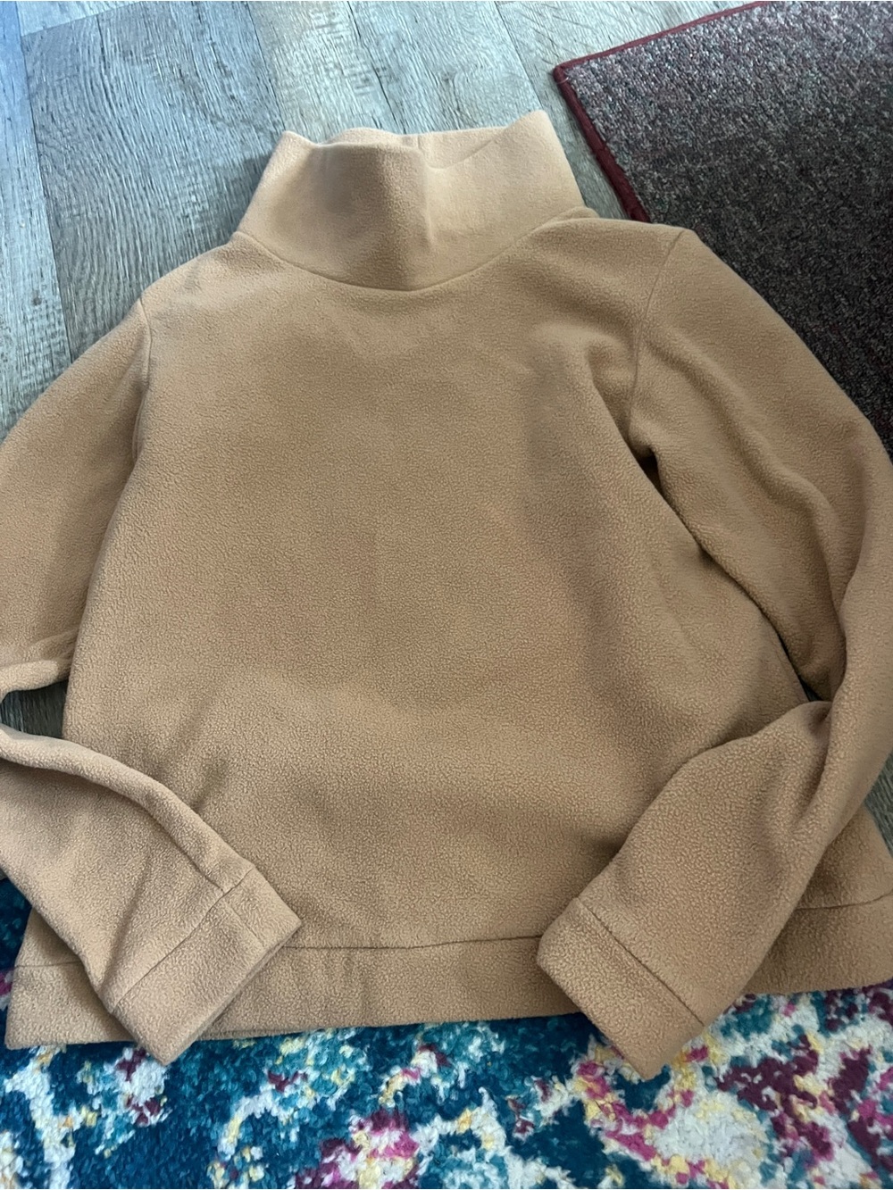 Dudley Stephen’s Women's Camel Mock Neck Cozy Sweater